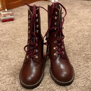 Stuart Weitzman Mahogany Kolbie Block Bootie